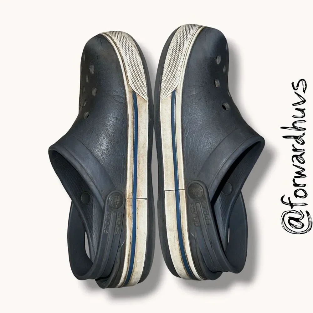 Crocs Classic Clogs Gray Heavy Wear Kids J3 Slip On Shoes